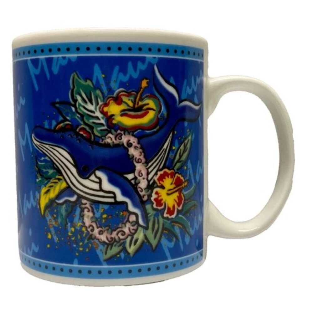 Hawaii Coffee Mug Hilo Hattie Maui Whale Cup 12oz Island Heritage Vintage 2002